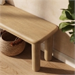 Pemberly Row 58 in Backless Oak Bench in Weathered Oak Finish