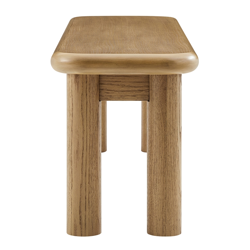 Pemberly Row 58 in Backless Oak Bench in Weathered Oak Finish