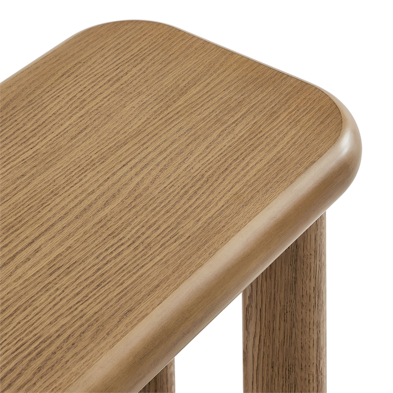 Pemberly Row 58 in Backless Oak Bench in Weathered Oak Finish