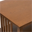 Pemberly Row Mission Style Coffee Table in Ash Brown Wood
