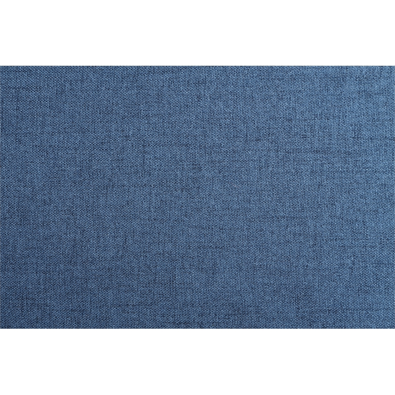 Pemberly Row Chaise Sleeper Sofa in Blue Upholstery with Black Legs