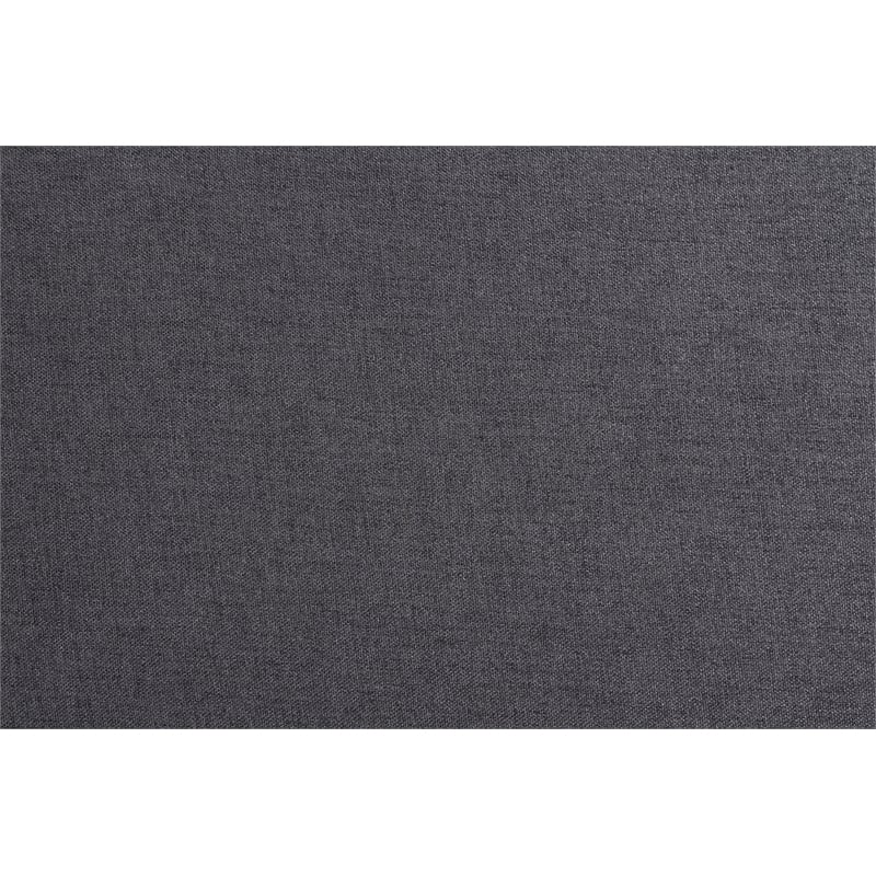 Pemberly Row Chaise Sleeper Sofa in Gray Upholstery with Black Legs
