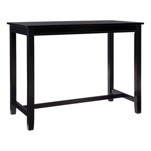 Pemberly Row 36&quot Wood Counter Height Pub Table in Black