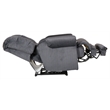 Pemberly Row Power Lay Flat Recliner in Blue Polyester Fabric