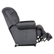 Pemberly Row Power Lay Flat Recliner in Blue Polyester Fabric