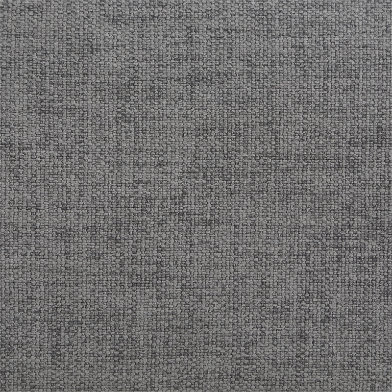 Pemberly Row Tufted Futon with Stainless Steel Legs in Gray Fabric