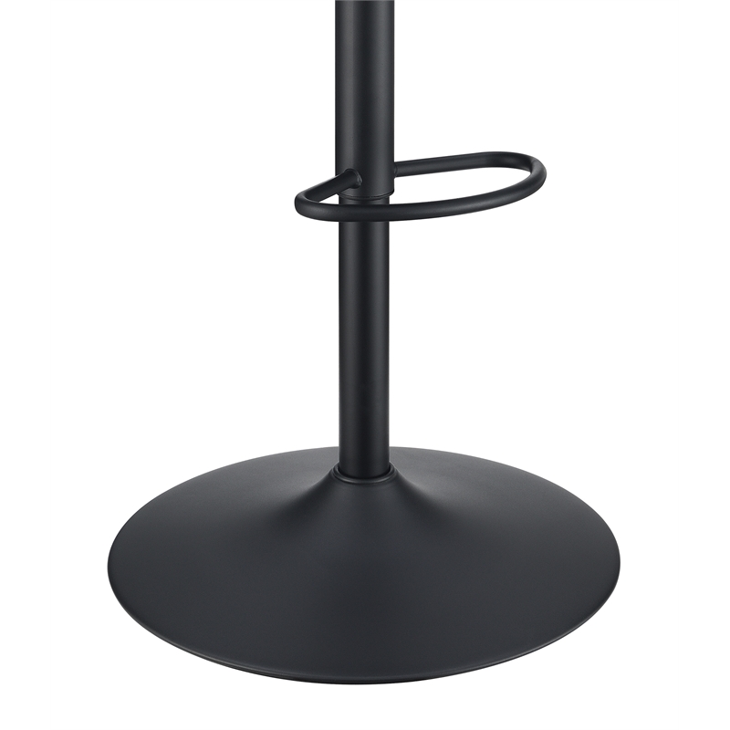 Pemberly Row Height Adjustable Swivel Stool 2-Pack in Charcoal Faux Leather