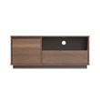 Pemberly Row Midcentury Mahogany Media Console in Warm Walnut Finish
