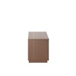 Pemberly Row Midcentury Mahogany Media Console in Warm Walnut Finish