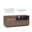 Pemberly Row Midcentury Mahogany Media Console in Warm Walnut Finish