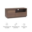 Pemberly Row Midcentury Mahogany Media Console in Warm Walnut Finish