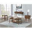 Pemberly Row Accent Table with Drawer and Tapered Legs in Walnut Finish