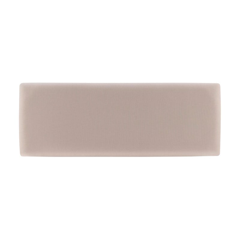 Pemberly Row Backless Acacia Bench with Upholstered Seat in Washed Gray