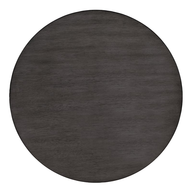 Pemberly Row 3-Shelf Round End Table in Slate Gray Wood Finish