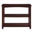 Pemberly Row 3-Shelf Console Table in Espresso Wood Finish