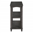 Pemberly Row 3-Shelf Console Table in Slate Gray Wood Finish