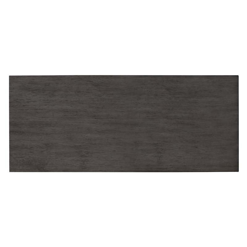 Pemberly Row 3-Shelf Console Table in Slate Gray Wood Finish