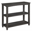 Pemberly Row 3-Shelf Console Table in Slate Gray Wood Finish