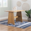Pemberly Row Solid Pine Wood Dining Table with Honey Finish