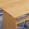 Pemberly Row Solid Pine Wood Dining Table with Honey Finish