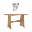 Pemberly Row Solid Pine Wood Dining Table with Honey Finish