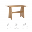 Pemberly Row Solid Pine Wood Dining Table with Honey Finish