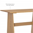 Pemberly Row Solid Pine Wood Dining Table with Honey Finish