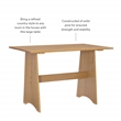 Pemberly Row Solid Pine Wood Dining Table with Honey Finish