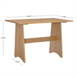 Pemberly Row Solid Pine Wood Dining Table with Honey Finish
