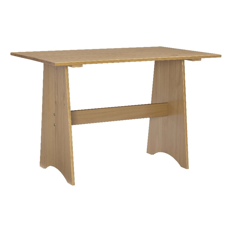 Pemberly Row Solid Pine Wood Dining Table with Honey Finish
