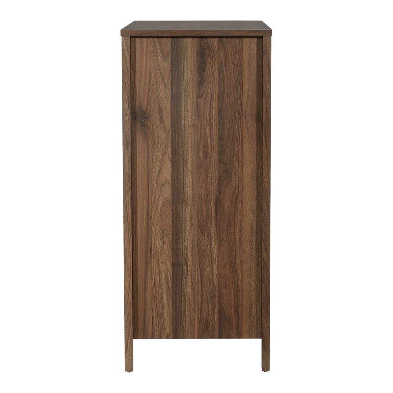 Pemberly Row Stonebrook 4-Drawer Chest in Classic Walnut Finish
