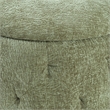 Pemberly Row Round Storage Ottoman with Tufted Design in Spring Green