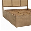 Pemberly Row Queen Panel Bed in Wheat Finish with Cane Detailing