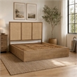 Pemberly Row 3-Panel King Bed with Solid Wood and Cane Detailing