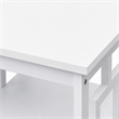 Pemberly Row Town Square End Table with Shelves in White Engineered Wood