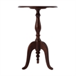 Pemberly Row Round Solid Mango Wood Pedestal Side Table in Brown Finish