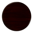 Pemberly Row Round Solid Mango Wood Pedestal Side Table in Brown Finish