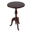 Pemberly Row Round Solid Mango Wood Pedestal Side Table in Brown Finish