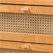 Pemberly Row Jenn Japandi Style 4-Drawer Chest in Golden Brown