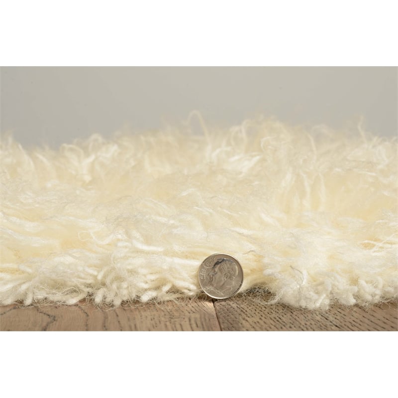 Pemberly Row Hand Woven Wool Rug in Natural 36