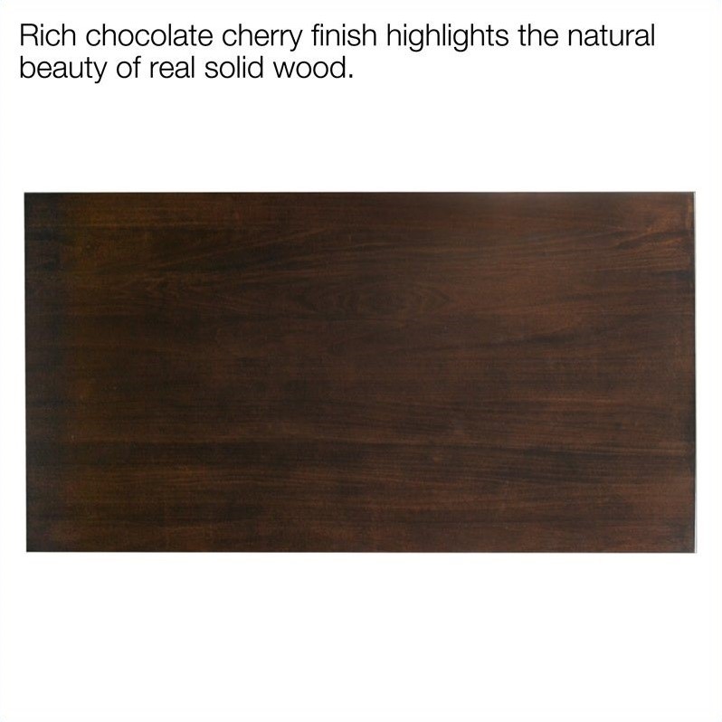 Pemberly Row Solid Wood Coffee Table in Chocolate Cherry Finish