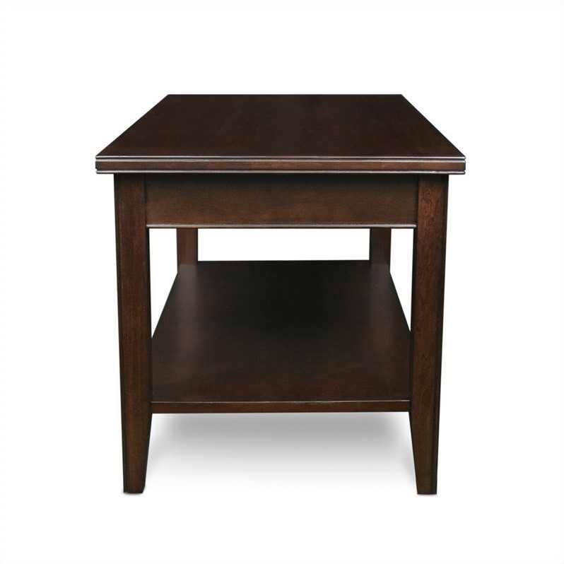 Pemberly Row Solid Wood Coffee Table in Chocolate Cherry Finish
