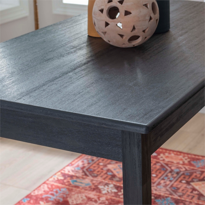 Pemberly Row Tavern Table in Solid Acacia Wood with Charcoal Gray Finish