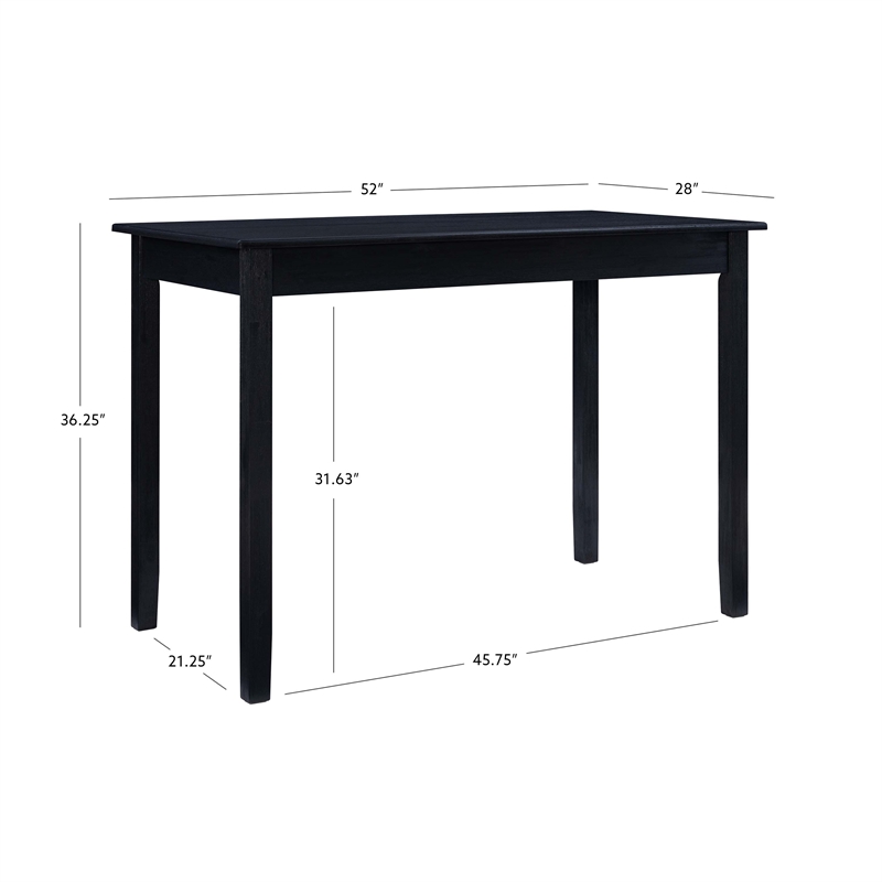 Pemberly Row Tavern Table in Solid Acacia Wood with Charcoal Gray Finish