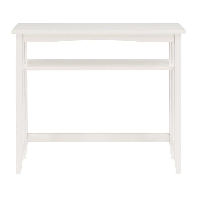 Pemberly Row Mission Style Foyer Table in White Engineered Wood