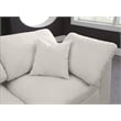 Pemberly Row Cream Velvet Modular Sectional with 5-Piece Design