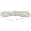 Pemberly Row Cream Velvet Modular Sectional with 5-Piece Design