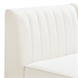 Pemberly Row Modular Cream Velvet Sectional with Channel Tufting