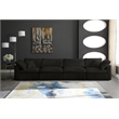 Pemberly Row Modular 4-Piece Velvet Sofa in Black Upholstery