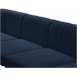 Pemberly Row Modular Sectional in Navy Velvet with Channel Tufting